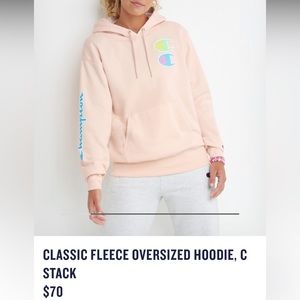 Champion Classic Fleece Oversized Hoodie, C Stack